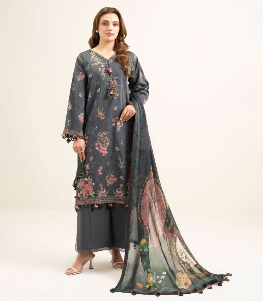 3 PIECE – EMBROIDERED COTTON JACQUARD SUIT