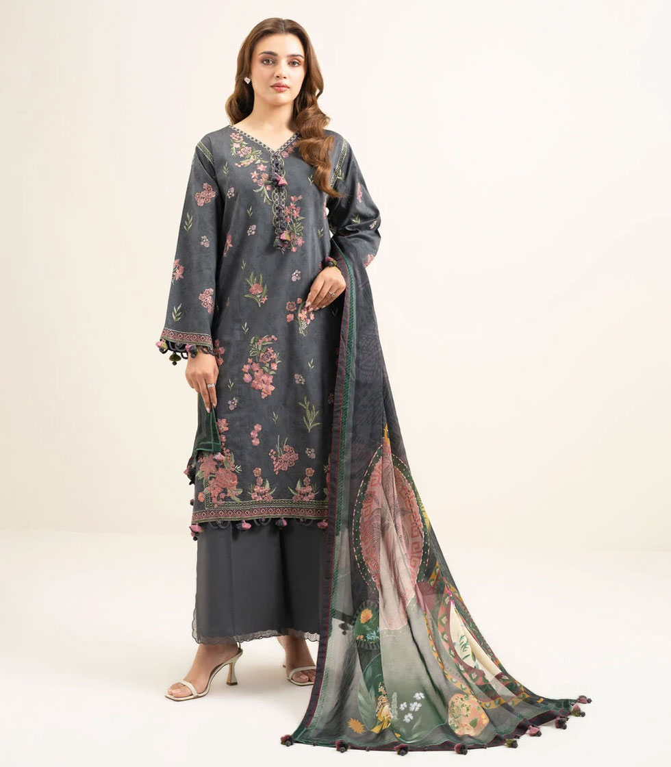 3 PIECE – EMBROIDERED COTTON JACQUARD SUIT