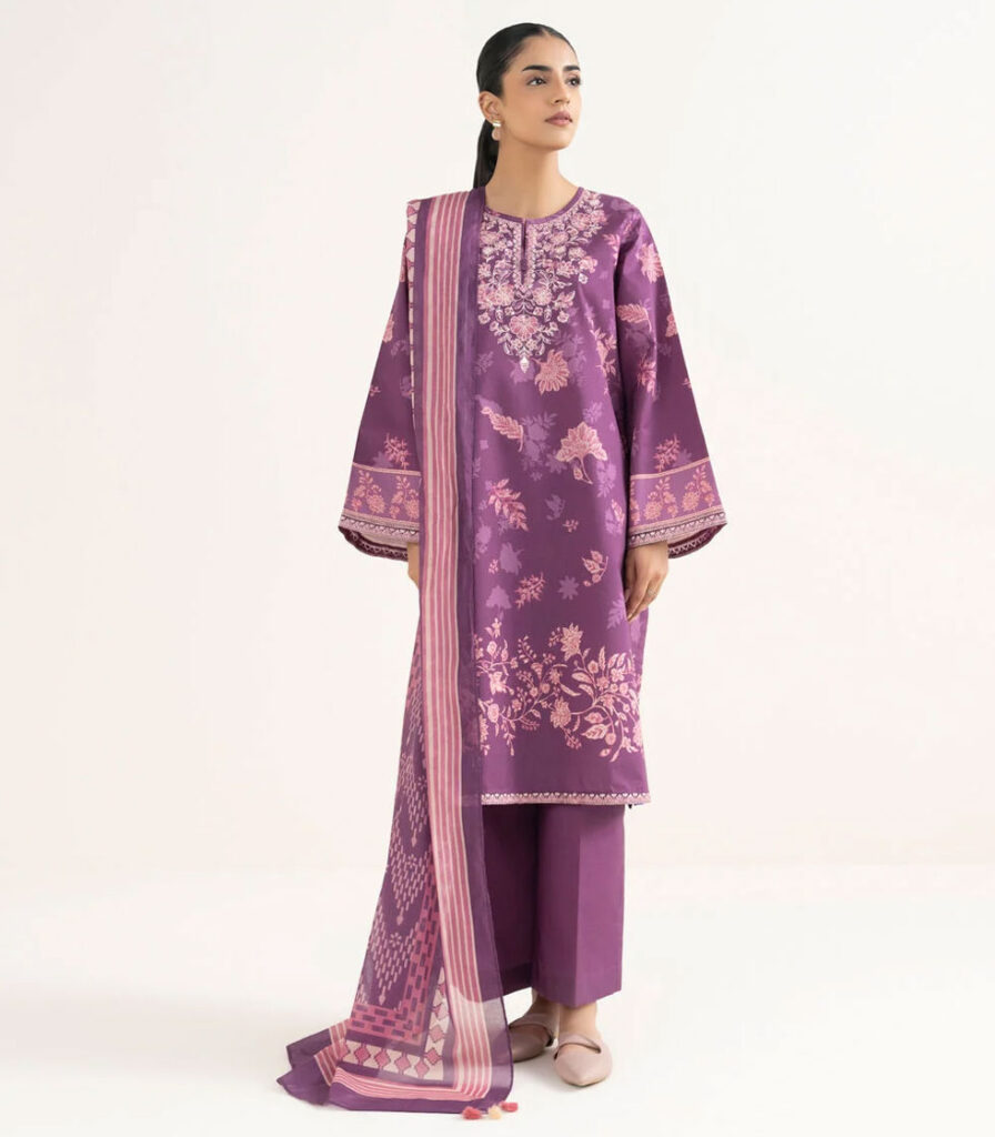 3 PIECE – EMBROIDERED COTTON SUIT