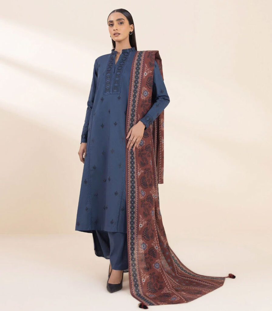 3 PIECE – EMBROIDERED CROSSHATCH SUIT