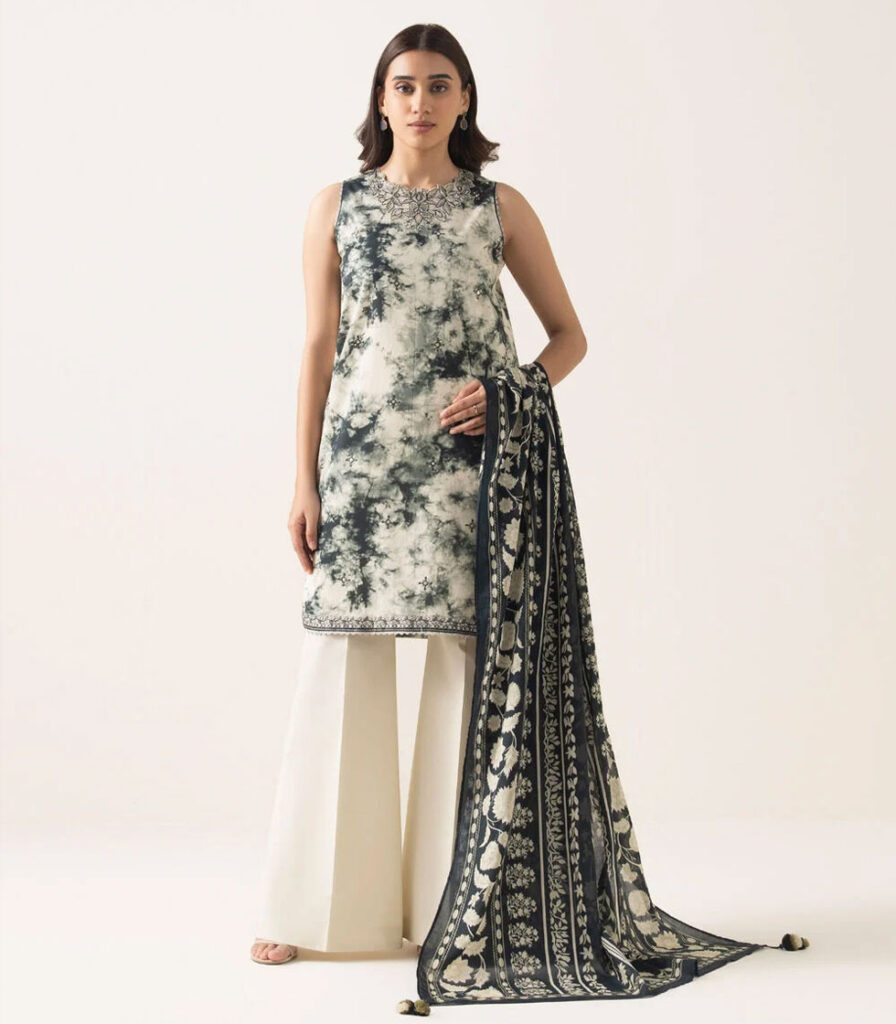 3 PIECE – EMBROIDERED LAWN SUIT