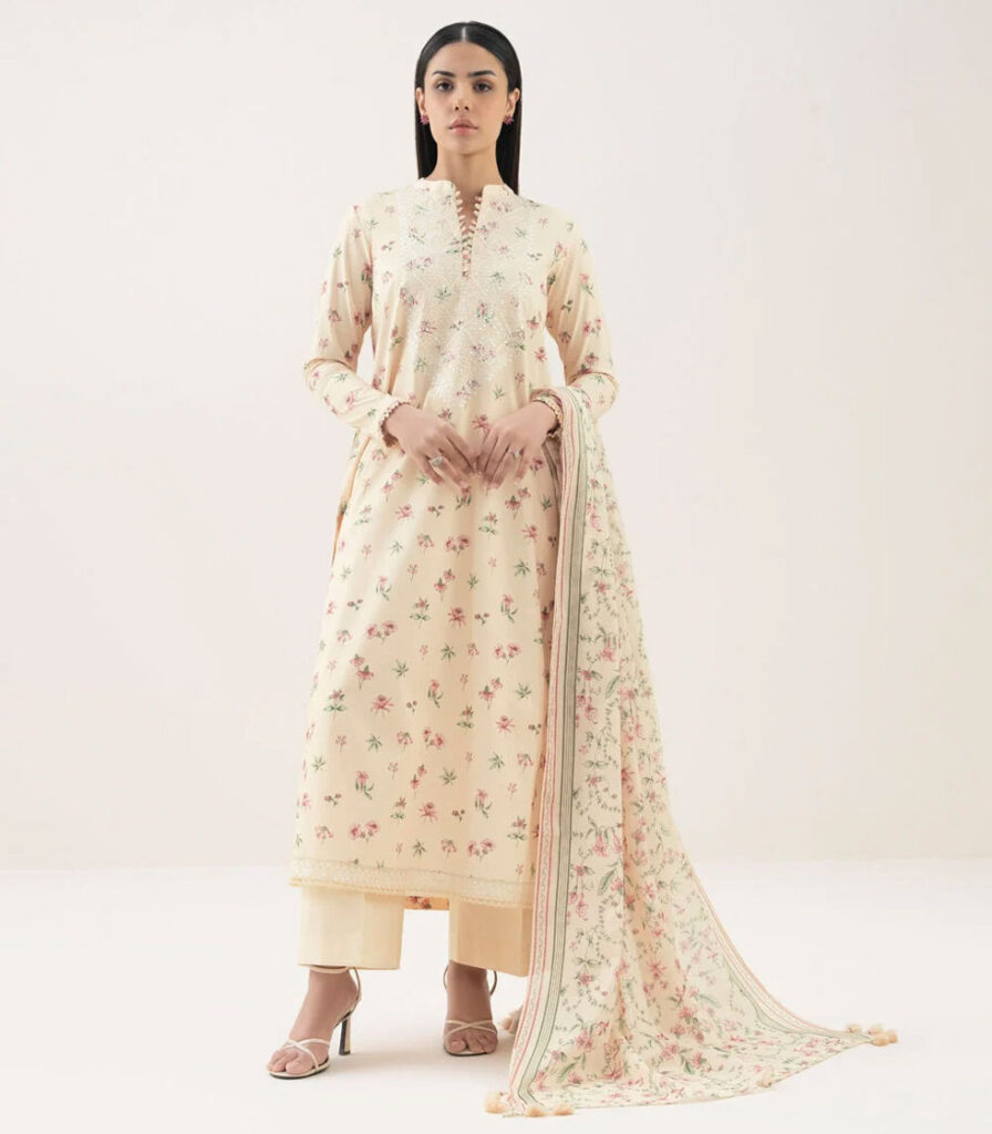 3 PIECE – EMBROIDERED LAWN SUIT